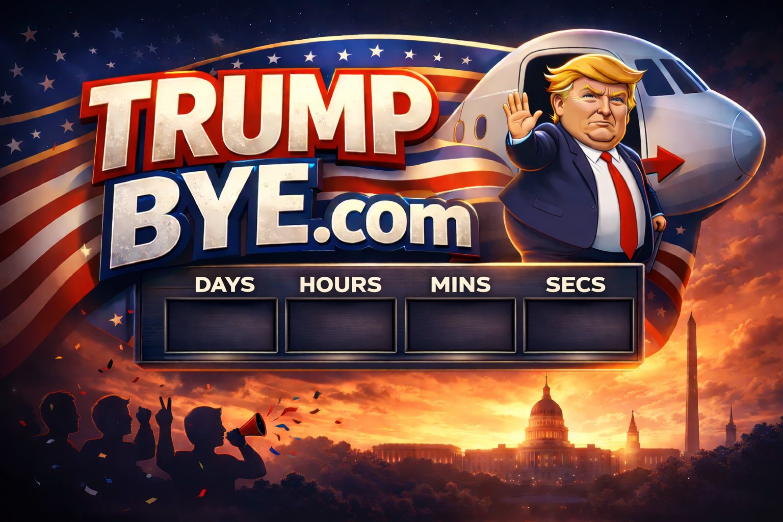 TrumpBye countdown scoreboard